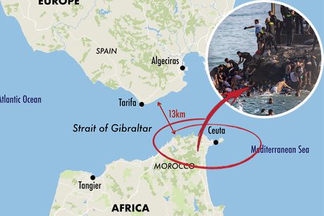 Seute, Španija, Evropa, Afrika, Migranti