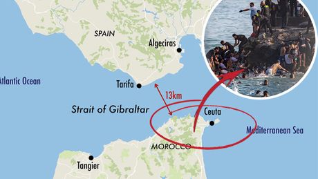 Seute, Španija, Evropa, Afrika, Migranti