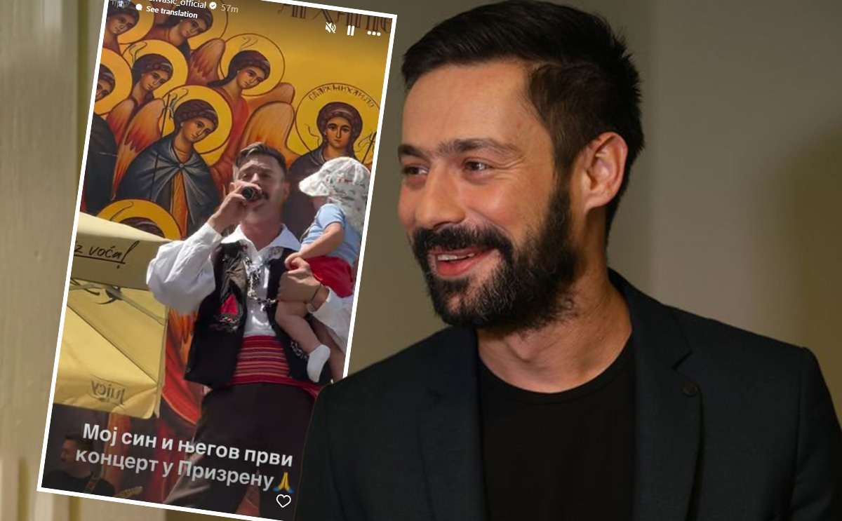Milan Vasić sina Despota odveo na koncert u Prizrenu: U narodnoj nošnji peva i drži naslednika,prizor raznežio