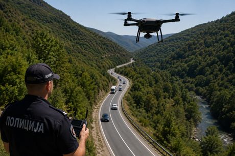 Policija kontrola saobraćaja dronovima
