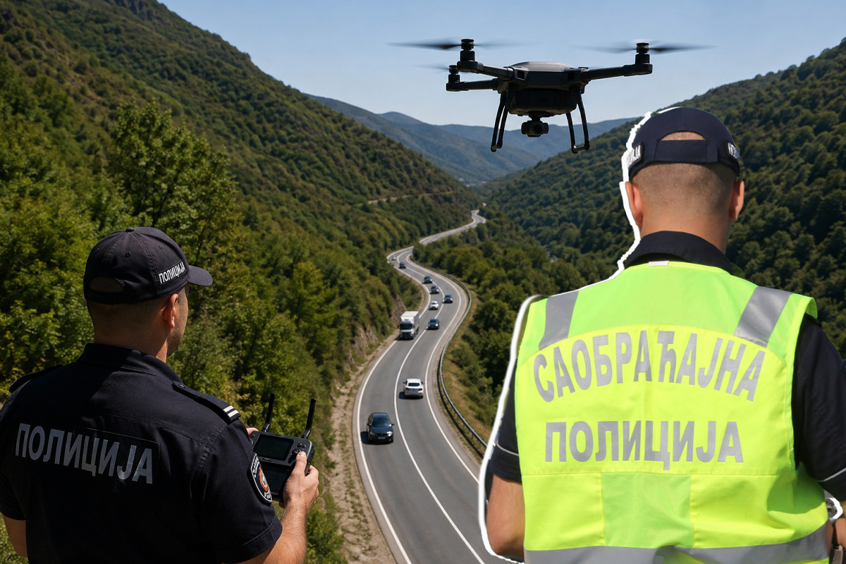 LETEĆI POLICAJCI NAD SRBIJOM! Više ništa neće biti isto, evo da li dronovi smeju da snime bezobzirne vozače