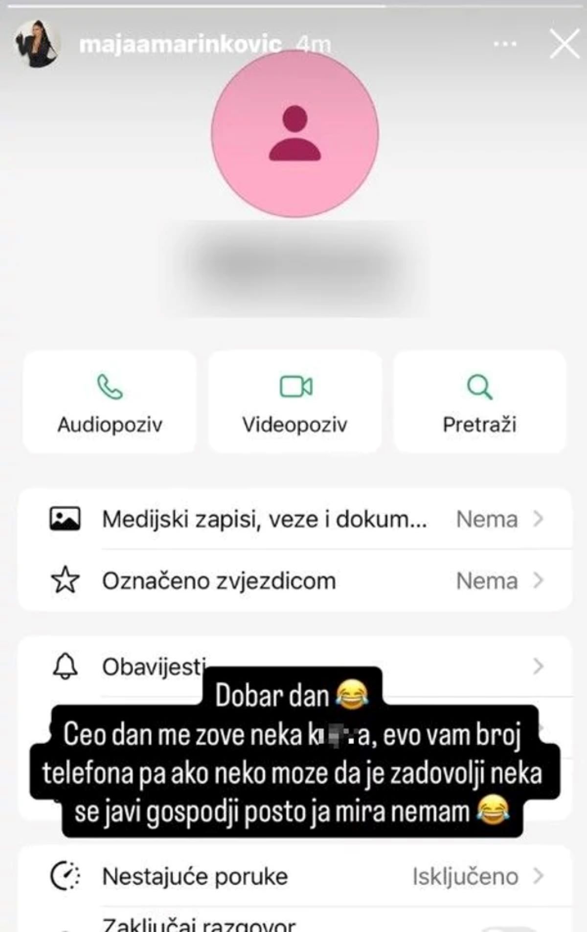 "Nemam mira!" Maja Marinković se oglasila zbog uznemiravanja koje doživljava: Sve objavila javno