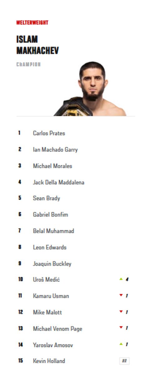 UFC Ranking