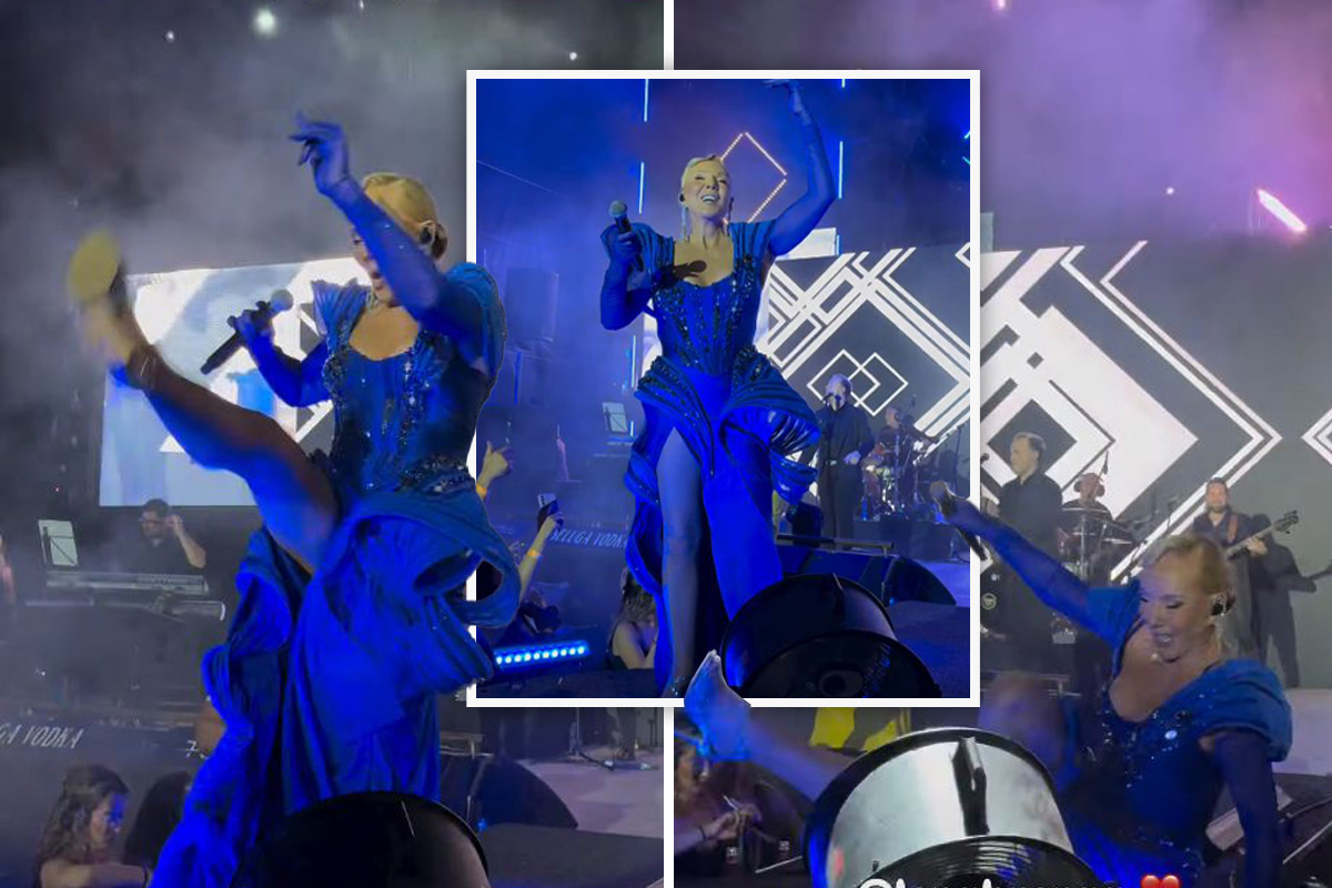 Lepa Brena pala na nastupu u Budvi! Spotakla se na bini, ljudi odmah skočili da joj pomognu