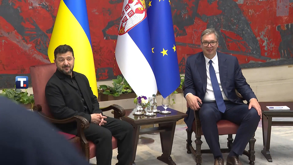 U toku plenarni sastanak delegacija Srbije i Ukrajine predvođenih Vučićem i Zelenskim