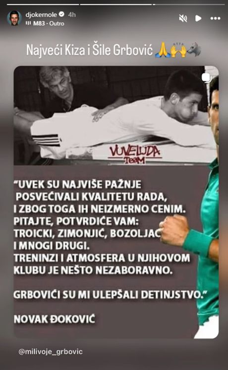 Novak Đoković i Milivoje Grbović