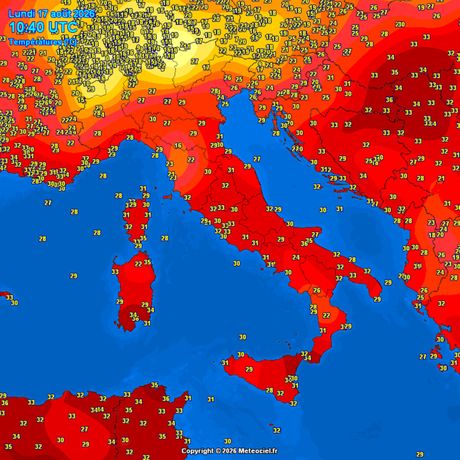 Trenutne temperature vazduha