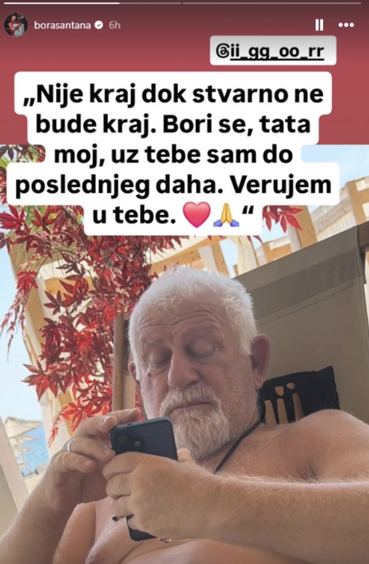Otac Bore Santane pao u komu, rijaliti učesnik se slomio potpuno, hitno se oglasio: "Tata, nije kraj dok..."