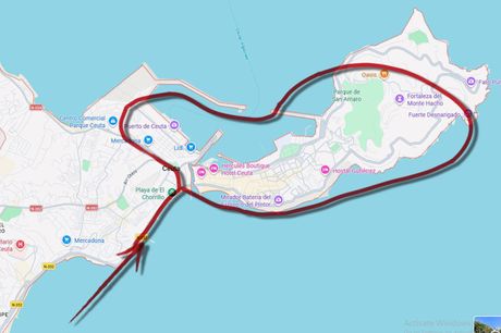 Algeciras poslednja španska odbrana,Telegraf u Seuti, Seut, Seuta, Španija, Migranti, Maroko, Maps