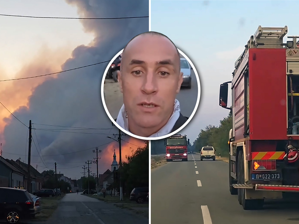 Marko stao pred vatru, pa celu noć branio domove: Rame uz rame sa vatrogascima spasavao kuće u Peščari
