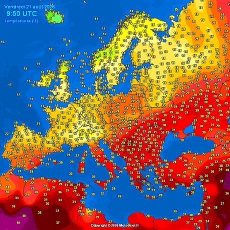 Trenutne temperature vazduha