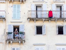 Grcka, kuća, balkon, prozor