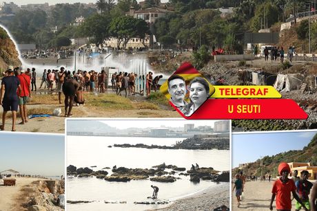 Gde se kupaju i gde peru veš,Telegraf u Seuti, Seut, Seuta, Španija, Migranti, Maroko,