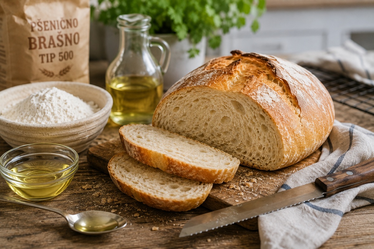 Domaći hleb vam se mrvi čim ga isečete? Dodajte 1 kašiku ove tečnosti na pola kilograma brašna