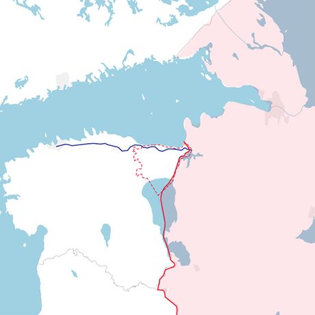Rusija, Estonija mapa
