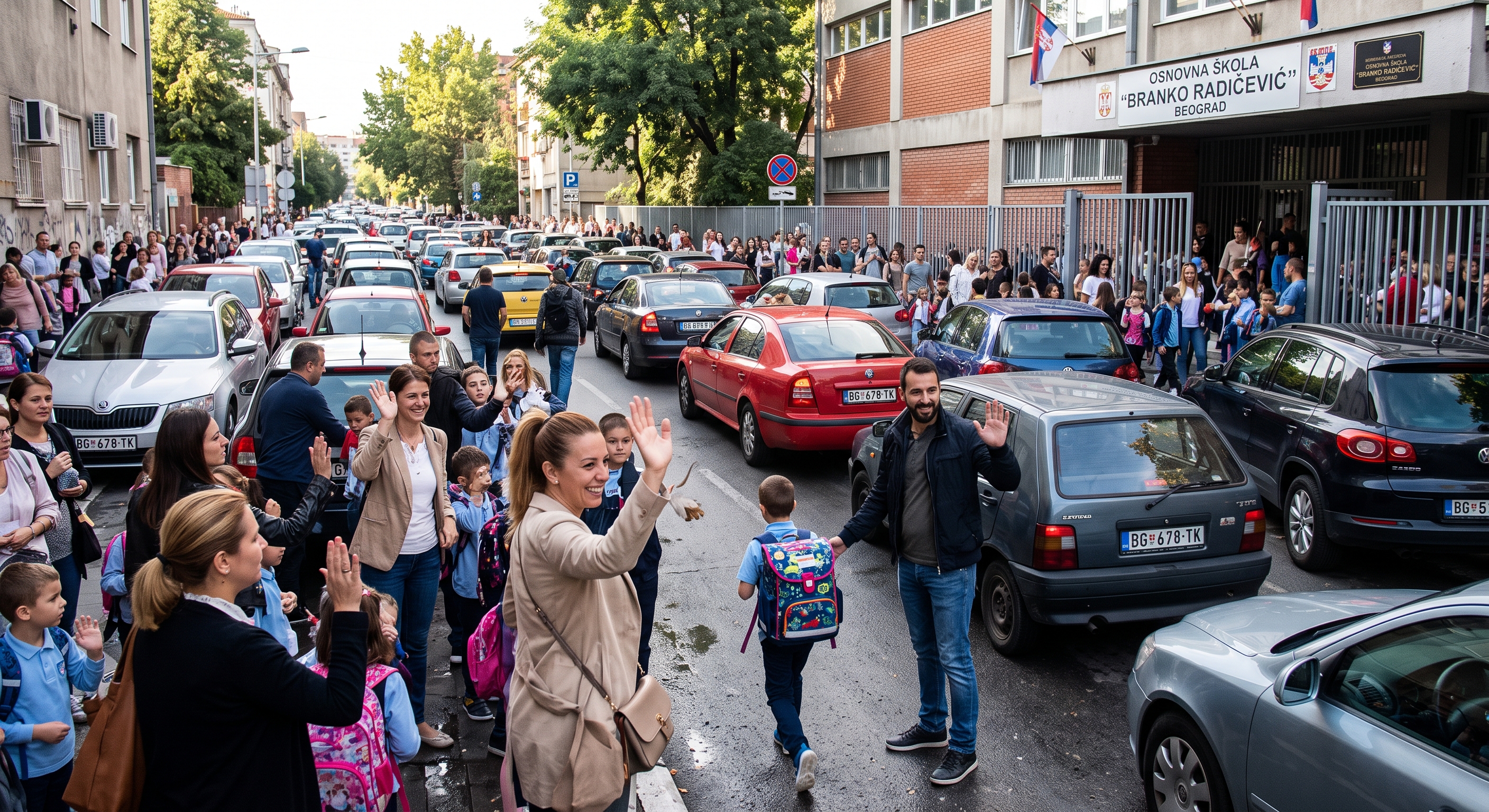 KOLAPS ISPRED ŠKOLA, KOLA PRAVE HAOS Zbog ovog pravila roditelji moraju po decu, inače sledi krivična prijava