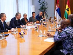 Aleksandar Vučić, Samit Nesvrstanih, Godišnjica, konferencija sa Ganom