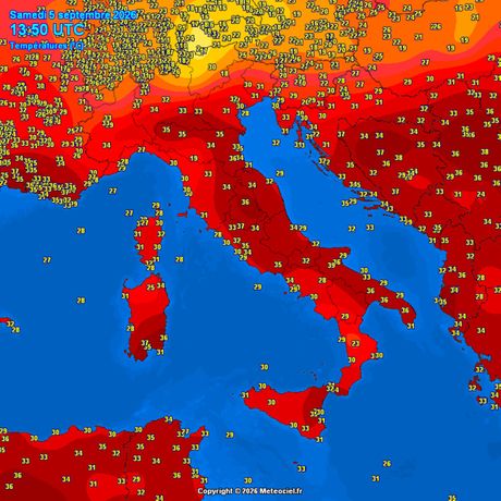 Temperature vazduha 5. septembra 2026.