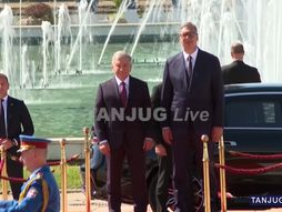 Doček predsednika Republike Uzbekistan ispred Palate Srbija