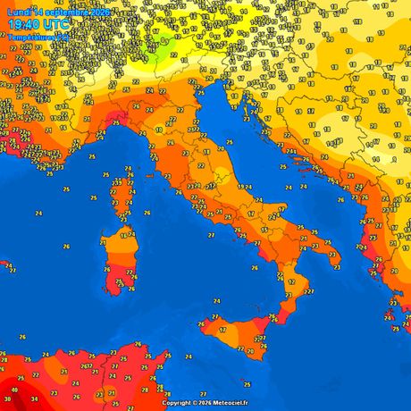 Trenutne temperature vazduha u Srbiji