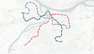 Ovo je mapa beogradskog metroa