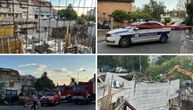 Prvi snimci drame na Voždovcu: Automobil u ponoru, stanari uplašeni, bager stoji na rubu ambisa