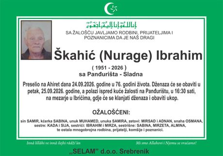 Ibrahim Škahić, Umrlica, Bik, Bosna i Hercegovina