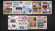 NASLOVNE STRANE SUTRAŠNJIH NOVINA: Prelistavanje štampe za subotu, 26. septembar 2026. godine
