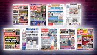 NASLOVNE STRANE SUTRAŠNJIH NOVINA: Prelistavanje štampe za sredu, 30. septembar 2026. godine