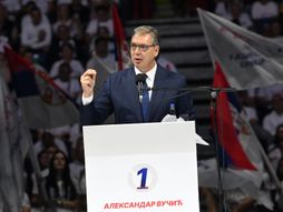 Aleksandar Vučić, Ujedinjena Srbija, predizborni skup u Areni