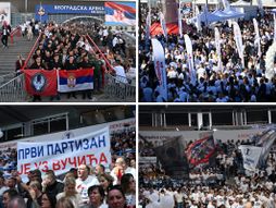 Ujedinjena Srbija, predizborni skup u Areni