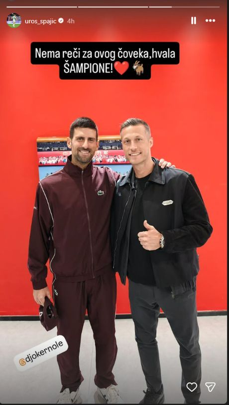 Uroš Spajić, Novak Đoković