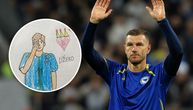 Uroš nacrtao Edina Džeka koji se krsti kao pravoslavac: Objava mališana ujedinila je ceo region