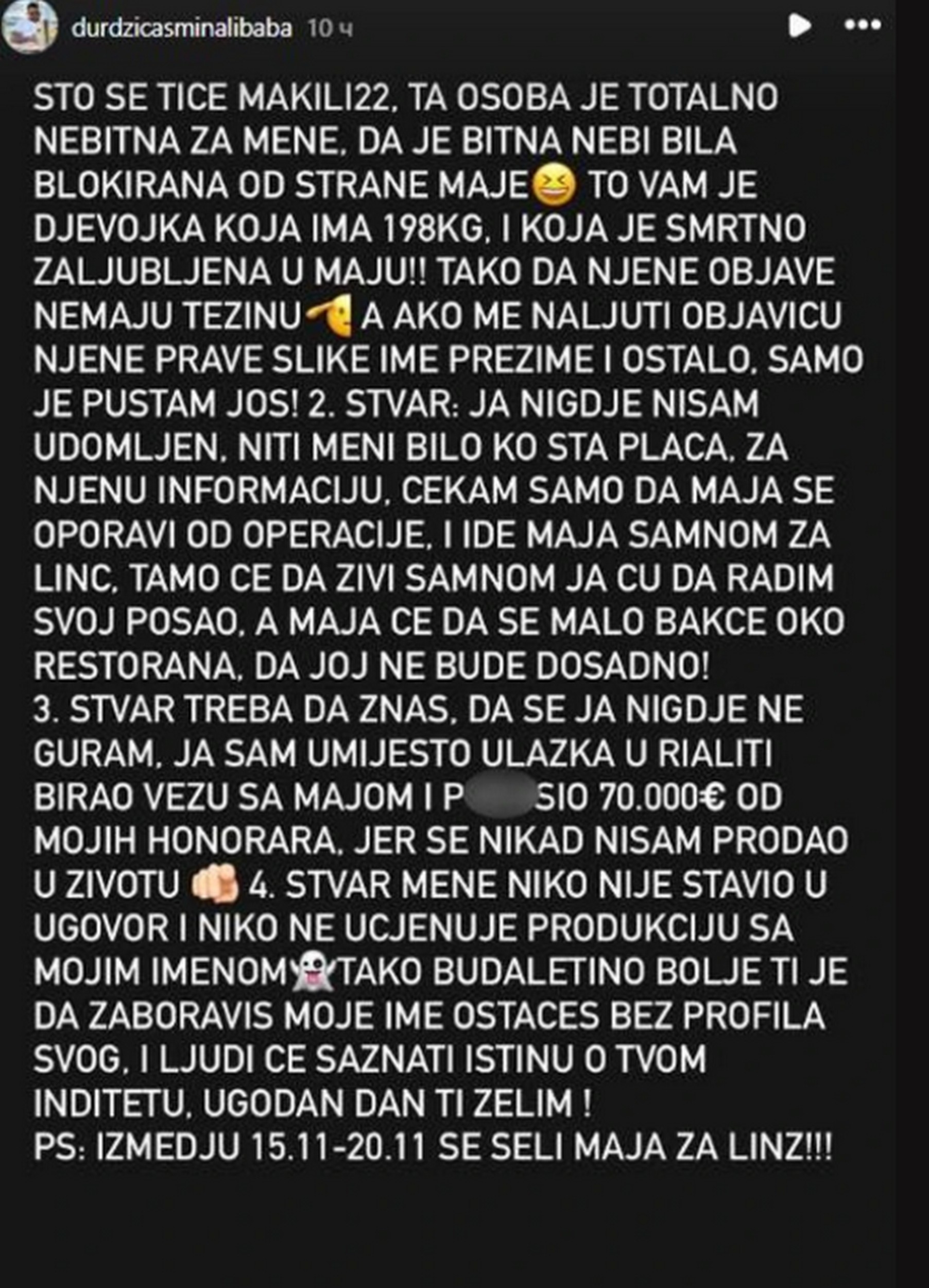 Operisana Maja Marinković! Oglasio se Asmin pa otkrio detalje: Odlaze iz Srbije "Izgubio sam 70.000 zbog nje"