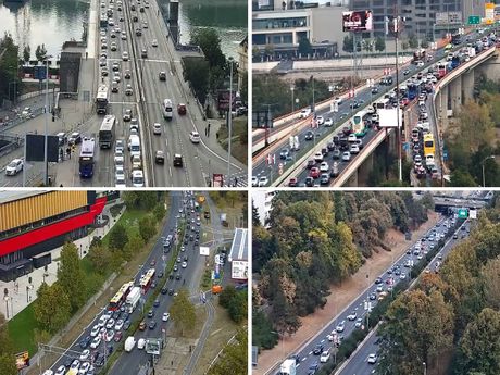Beograd saobraćaj gužva Brankov most Gazela Bulevar Mihajla Pupina Autoput Novi Beograd Fičer