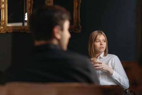 couple, par razgovor, kafa