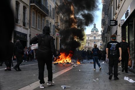 Francuska , Marsej, protest