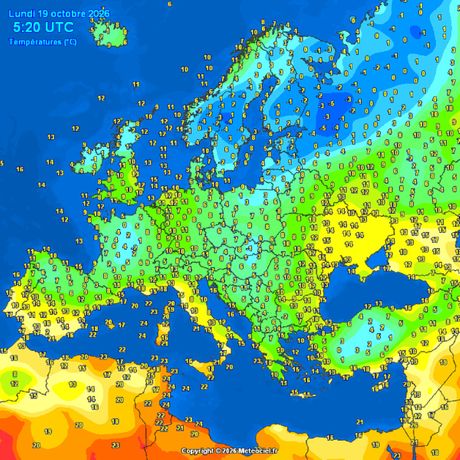 Temperature vazduha jutros