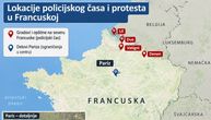Mapa gradova u Francuskoj u kojima je zbog protesta uveden policijski čas: Razmatra se i vanredno stanje