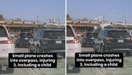 Dramatičan snimak: Ovo je trenutak kada se avion zakucao u nadvožnjak i srušio na auto-put