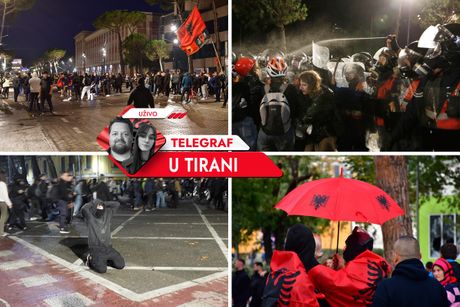 Telegraf u Tirani, Tirana protesti