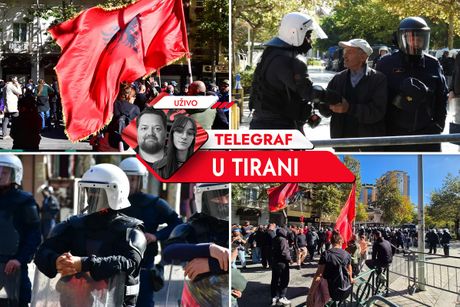 Protesti, Tirana, Albanija, Telegraf u Tirani, Protesti u Tirani