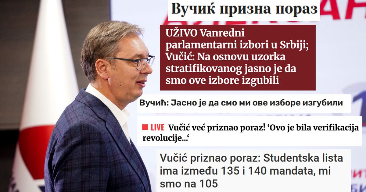Ovo su prve reakcije medija iz regiona: Vučić priznao poraz! - Vesti ...