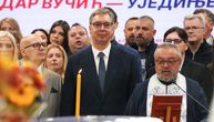 Vučić se obratio na slavi Svete Petke u sedištu SNS, stigle i javne ličnosti: Nikad mi duh nećete slomiti
