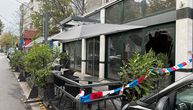 PRVE SLIKE SA VRAČARA: Policijska traka oko zapaljenog restorana, srča svuda po ulici i prilaz blokiran!