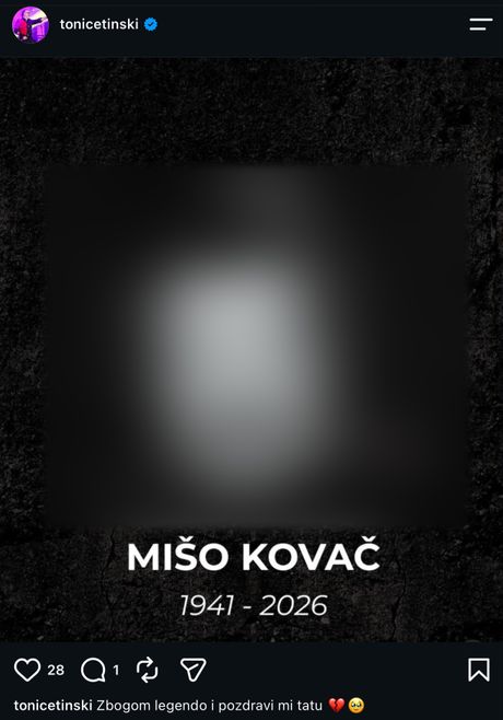 Toni Cetinski objava