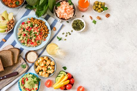 Plant-based food on the table